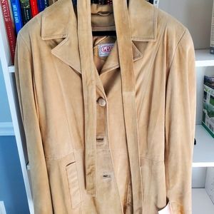 Suede leather jacket